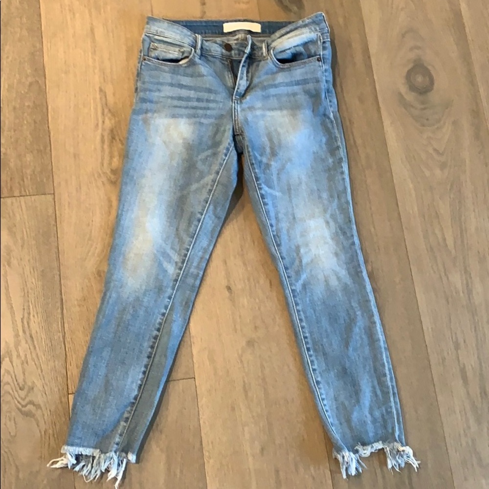 Hidden Jeans Frayed Bottom Jeans